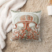 生命~のHaeckelの水生くらげはクッションの上で閉まります クッション (ブランケット)