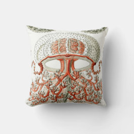 生命~のHaeckelの水生くらげはクッションの上で閉まります クッション