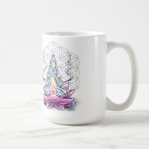生命、チャクラ、女神のクラシックのマグの花 コーヒーマグカップ