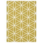 生命(両方向の)大きいPtnの白及び金ゴールド(b)の花 クリップボード (裏面)