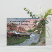 生命、自然、滝お祝い 招待状 (スタンド正面)