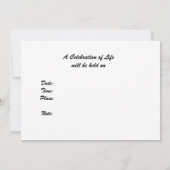 生命、自然、滝お祝い 招待状 (裏面)