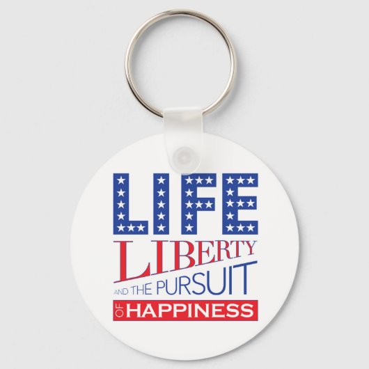 生命、自由と幸福の追求 キーホルダー (正面)