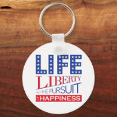 生命、自由と幸福の追求 キーホルダー (正面)