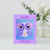 生命(誕生日夜パジャマのパーティー)のお祝い 招待状 (スタンド正面)