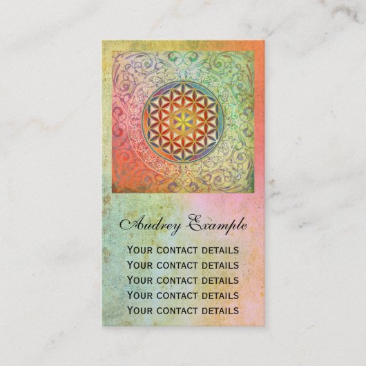 生命/Blume des Lebensの花- Iを飾って下さい 名刺 (正面)