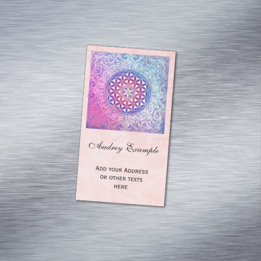 生命/Blume des Lebensの花- Vを飾って下さい マグネット名刺 (インサイチュ)