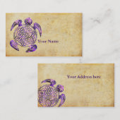 生命/Blume des Lebens -カメの紫色の花 名刺 (正面/裏面)