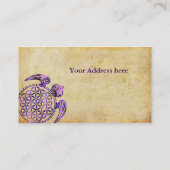 生命/Blume des Lebens -カメの紫色の花 名刺 (裏面)