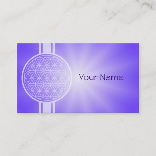 生命/Blume des Lebens -白いtranspa.の花 名刺 (正面)