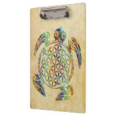 生命/Blume des Lebens -着色されるカメの花 クリップボード (左)