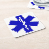 生命(EMT)の星 スクエアペーパーコースター (アングル)