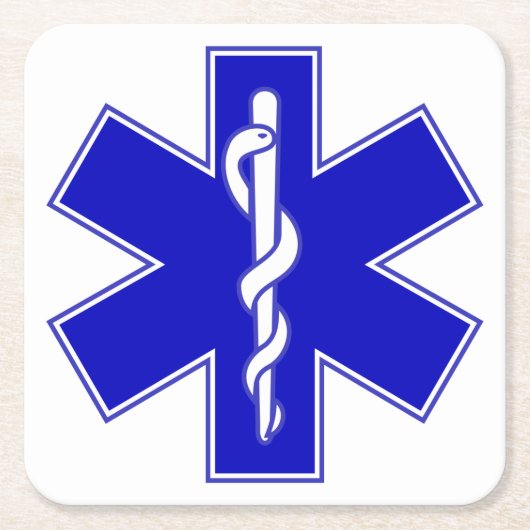 生命(EMT)の星 スクエアペーパーコースター (正面)