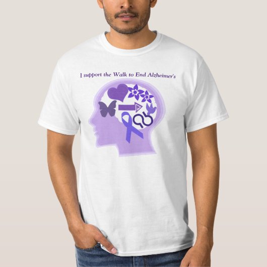 生命Alzheimerの認識度はよくTシャツS住んでいました Tシャツ (正面)