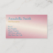 生命Blume des Lebensのロマンチックな色の花 名刺 (裏面)