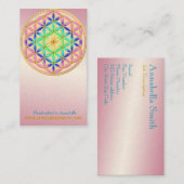 生命Blume des Lebensのロマンチックな色の花 名刺 (正面/裏面)