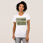 生命Burro~SAVEは、救助を採用します Tシャツ (正面フル)
