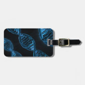 生命DNAの二重螺旋の顕微鏡コード ラゲッジタグ (正面横)