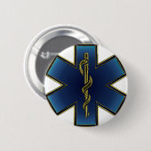 生命EMSボタンの星 缶バッジ (正面&裏面)