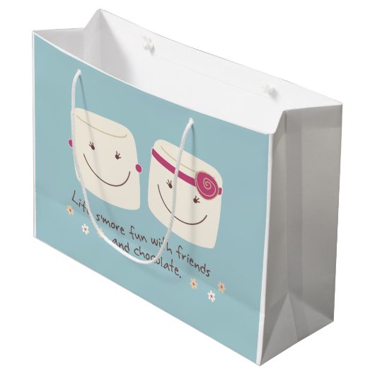 生命S'moreのおもしろいのマシュマロの友人のギフトバッグ ラージペーパーバッグ (正面アングル)