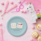 生命S'moreのおもしろいのマシュマロの友人のプレート ペーパープレート (パーティー)