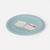 生命S'moreのおもしろいのマシュマロの友人のプレート ペーパープレート (アングル)