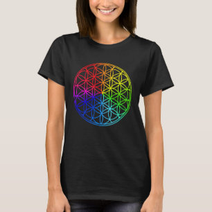 生命Tシャツの神聖な幾何学の花 Tシャツ