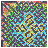 生地のケルト人のPainting~Hidden元の山 ファブリック (クローズアップ)