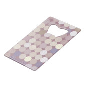 生地の円の抽象的なパターン クレジットカード栓抜き (正面アングル)