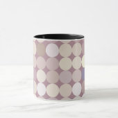 生地の円の抽象的なパターン マグカップ (中央)