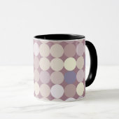 生地の円の抽象的なパターン マグカップ (正面右)