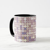 生地の円の抽象的なパターン マグカップ (正面左)