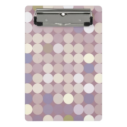 生地の円の抽象的なパターン ミニクリップボード (正面)