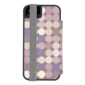 生地の円の抽象的なパターン INCIPIO iPhoneウォレットケース (フォリオ裏面)