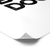 生地の前に私を焼く生地おもしろいベーキングパン ポスター (角)