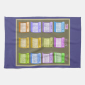 生地の台所茶カレンダータオル2019年のボルト キッチンタオル (横)