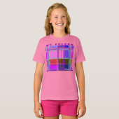 生地の布は正方形を着色します Tシャツ (正面フル)