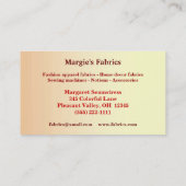 生地の店の名刺 名刺 (裏面)