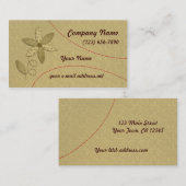 生地の花のステッチ 名刺 (正面/裏面)