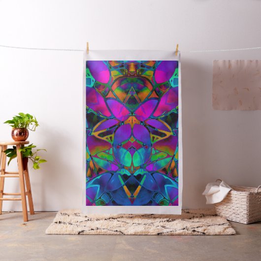 生地の花のフラクタルの芸術 ファブリック (インサイチュ)