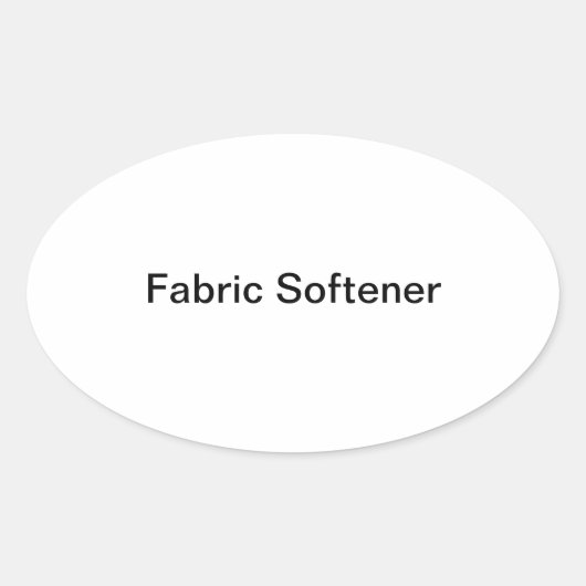生地の軟化剤のボトルのラベル/ 楕円形シール (正面)