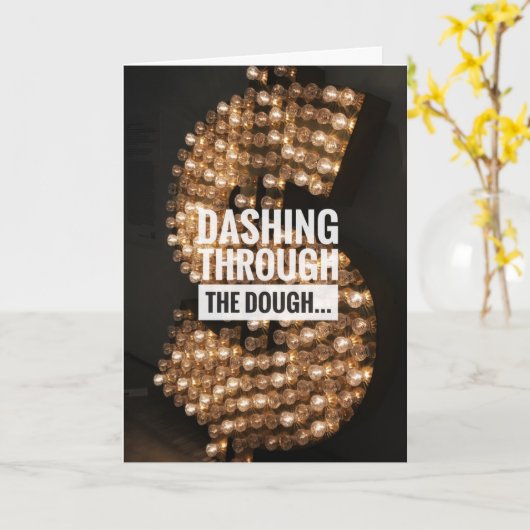 生地を突き抜ける カード (黄色い花)