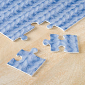 生地ストライプののテクスチ実在ャ、布。 ジグソーパズル (側面)