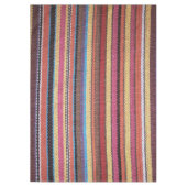 生地ストライプのパターンI +あなたのアイディア テーブルクロス (正面)