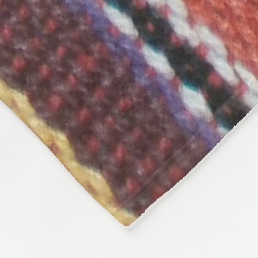 生地ストライプのパターンI +あなたのアイディア フリースブランケット (角)