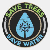 生地球に優しきた引用文。救救木水。 ラウンドシール (正面)