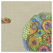 生地生命の樹 ファブリック (クローズアップ)