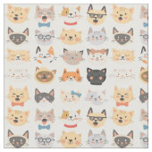 生地 - おかしい顔 ファブリック (クローズアップ)