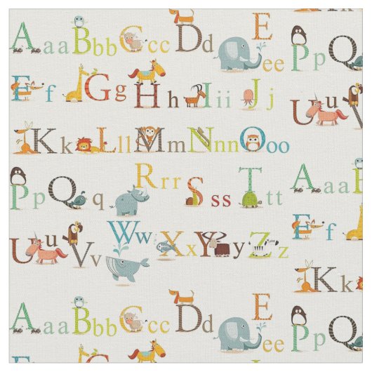 生地 - アルファベット ファブリック (クローズアップ)