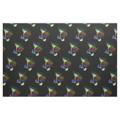 生地-ガラス半分入ったのカクテルのユーモア ファブリック (ファットクウォーター)